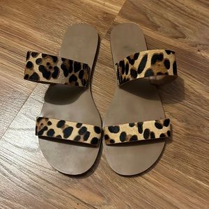 J. Crew leopard print sandals